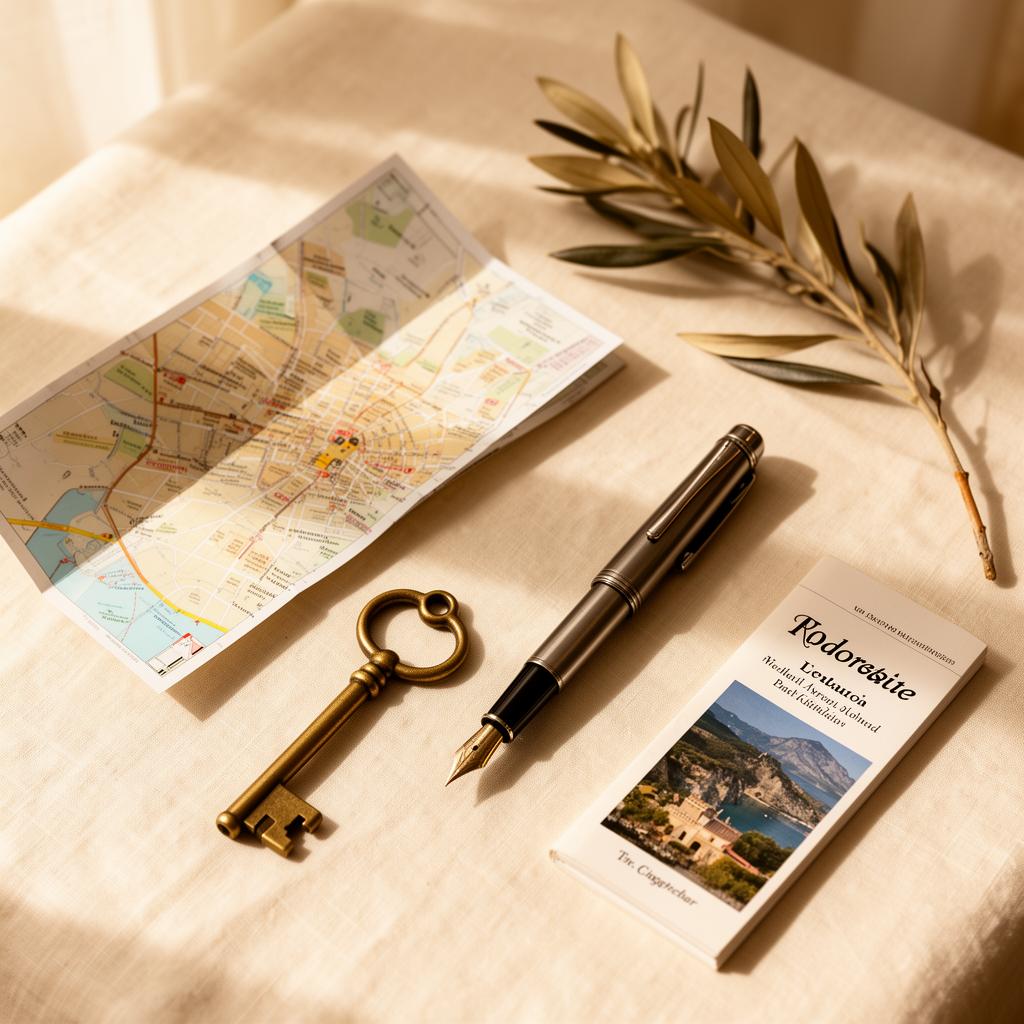 An editorial travel still life